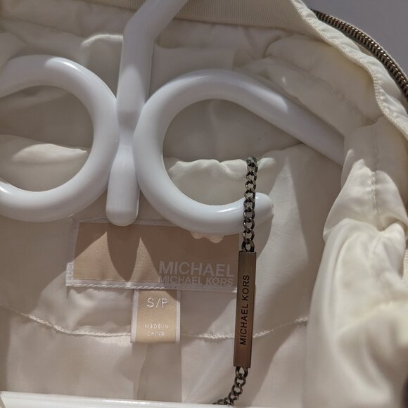 Michael Kors Off White Bomber Coat size S Women's - Picture 2 of 5